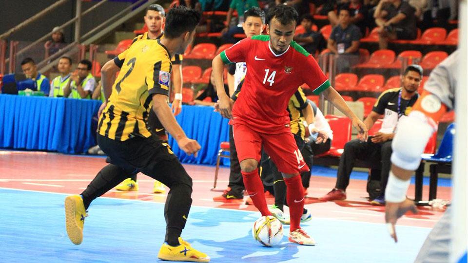Timnas Futsal Indonesia menelan kekalahan dari Malaysia di laga perdana Piala AFF Futsal 2016. - INDOSPORT